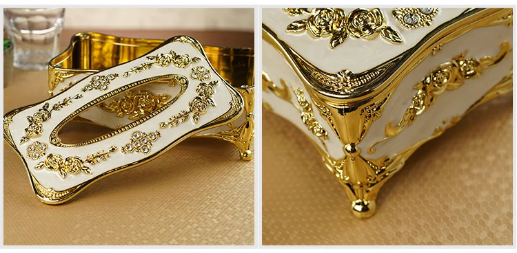 European-style tissue box_creative acrylic retro living room kitchen drawer box_hotel KTV bathroom bar storage box