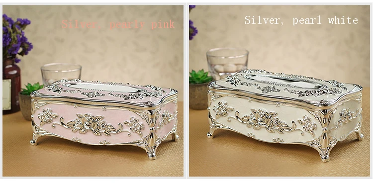 European-style tissue box_creative acrylic retro living room kitchen drawer box_hotel KTV bathroom bar storage box