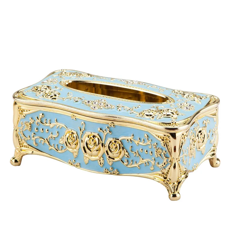 European-style tissue box_creative acrylic retro living room kitchen drawer box_hotel KTV bathroom bar storage box