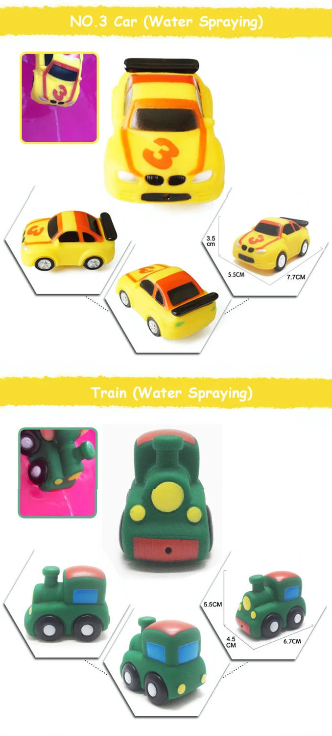 Water Toys Cartoon Classic Shower Bath Toy Cars Train Boats Bathroom Swimming Bathing Shower Educational Toys For Kids Gift