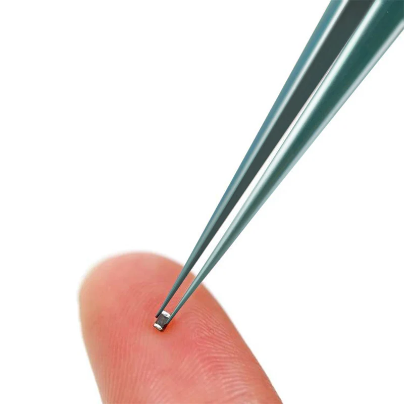 2UUL Titanium Alloy Tweezers BGA IC Chip Flying Wire Repair Forceps Motherboard Precise Electronics Green Tweezers