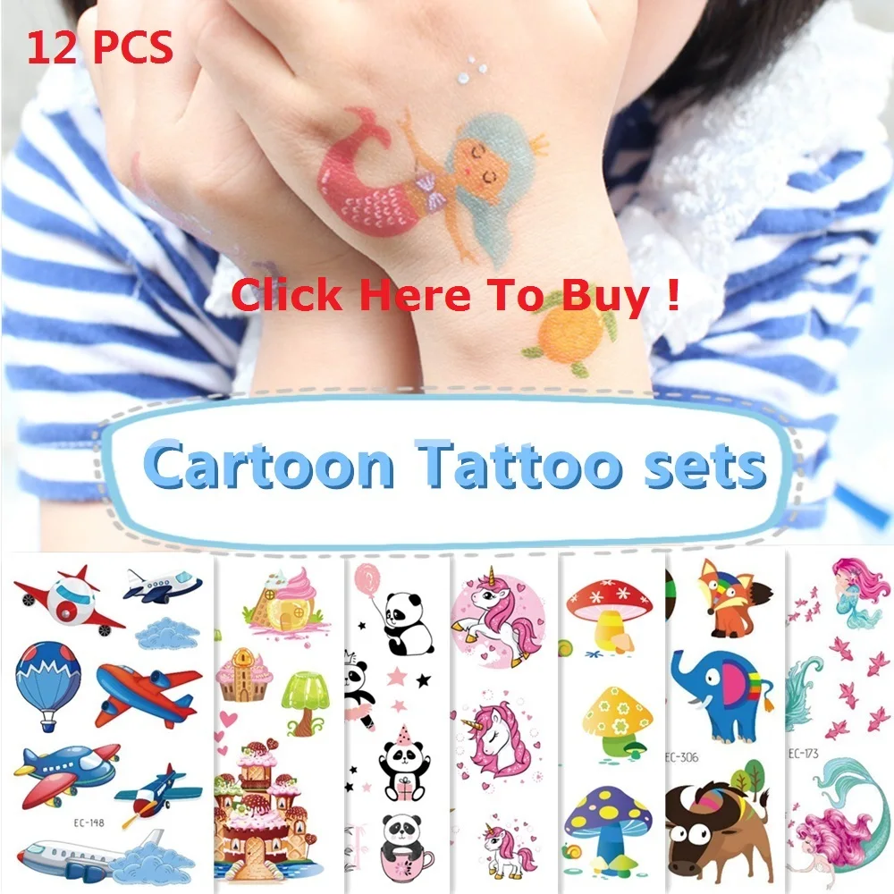Rocooart Unicorn Tattoo Face Temporary Tattoo Child Tattoo Sticker Body Tatoo For Kids Cute Tattoo Children Tattoos Fake Taty