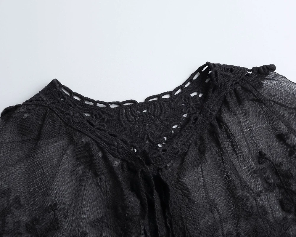 Sweet Lace Embroidered Fake Collar Shawl Blouse Decoration Detachable Collar Women's Shirt Dress False Collar Top Accessories