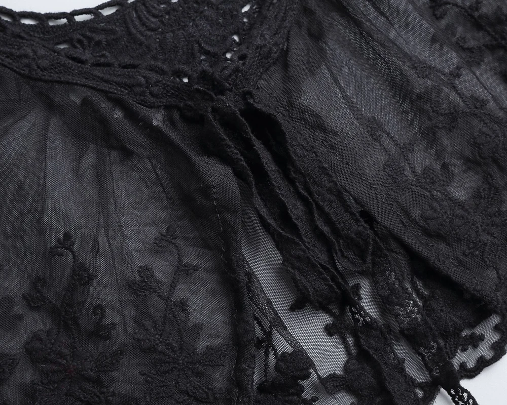 Sweet Lace Embroidered Fake Collar Shawl Blouse Decoration Detachable Collar Women's Shirt Dress False Collar Top Accessories