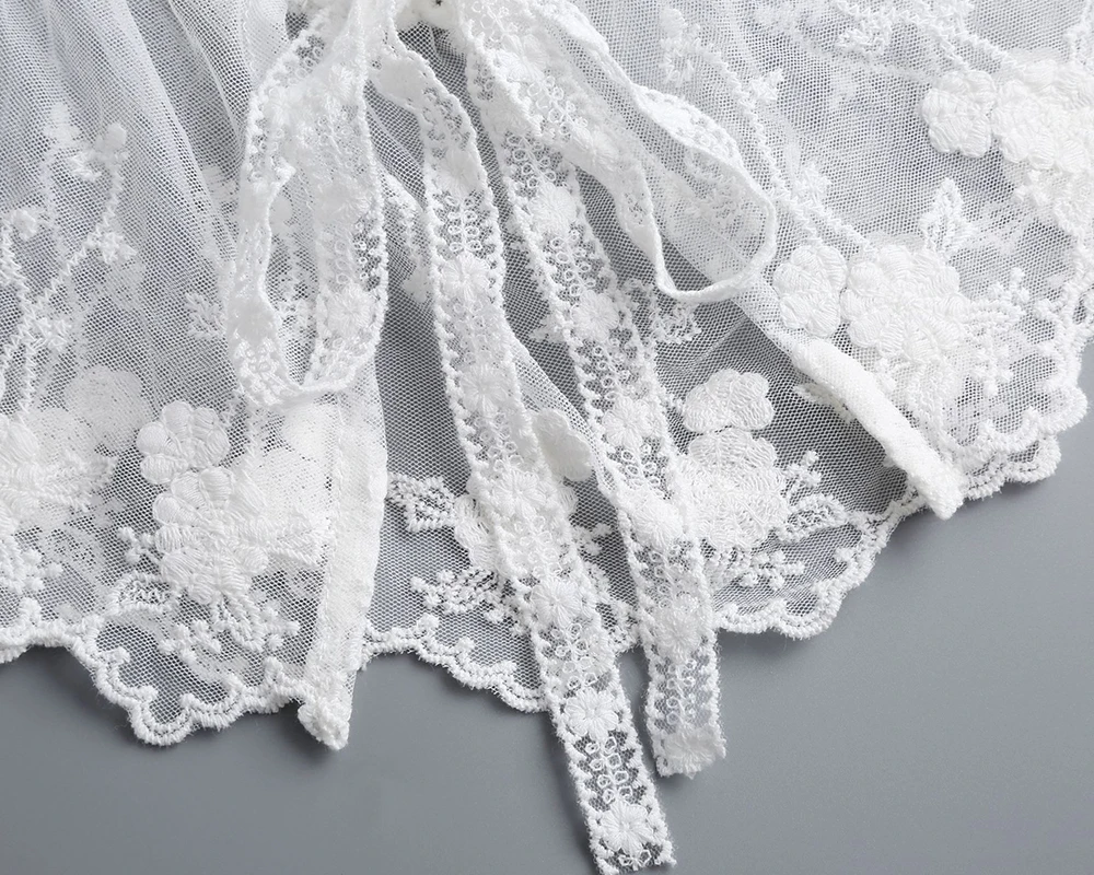 Sweet Lace Embroidered Fake Collar Shawl Blouse Decoration Detachable Collar Women's Shirt Dress False Collar Top Accessories