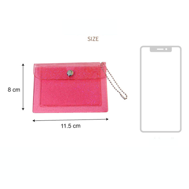 Women's Credit Card Holder Wallet Fashion Transparent Waterproof Pvc Business Card Purse Men Id Card Wallet Girl Coin Purse Bag