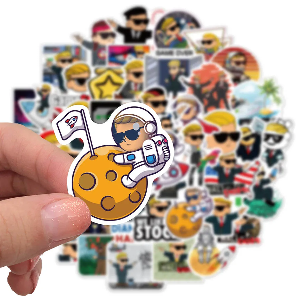 10/30/50PCS Stock Wall Street Bets Cartoon Stickers Graffiti Decals Bike Travel Luggage Guitar Laptop Waterproof Cool Sticker