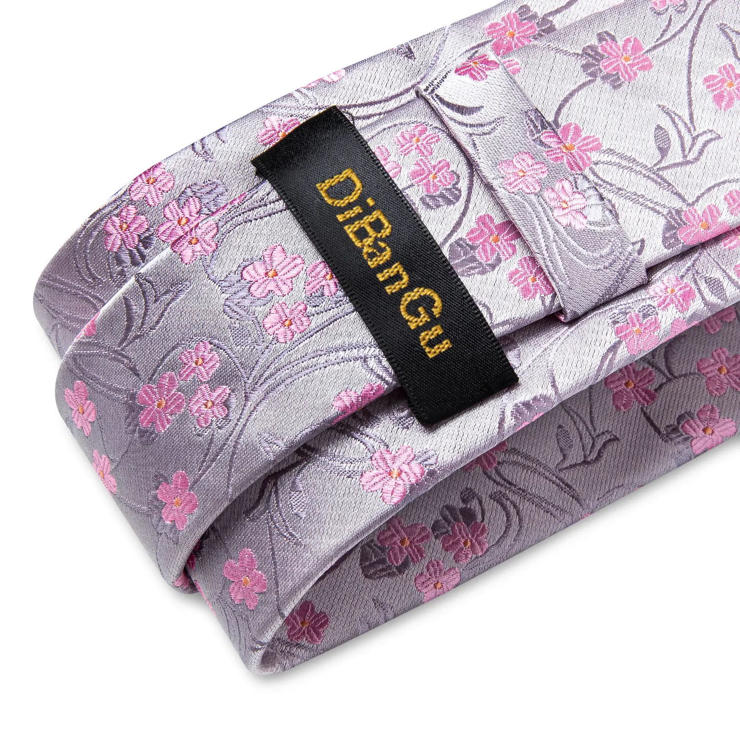 Floral Pink Ties For Men Wedding Party Man Tie Handkerchief Brooch Cufflinks Set Men Accessories Gravata