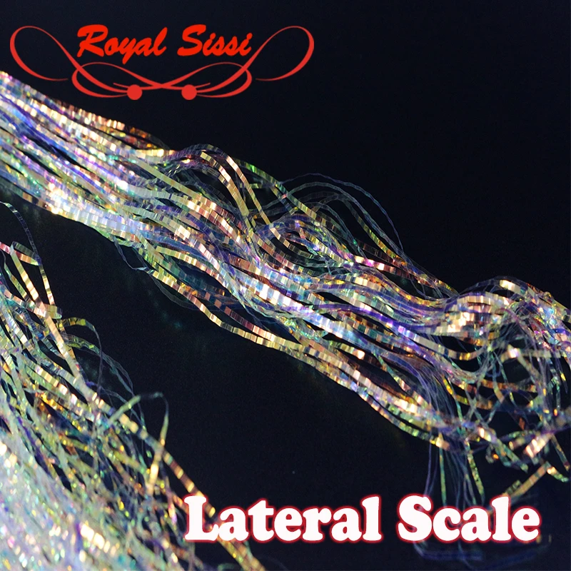 Royal Sissi 1pack Fly Tying Lateral Scale Strands Saltwater Flashbou Bucktail Spinnerbait Fishing Lure Bass Fly Tying Materials