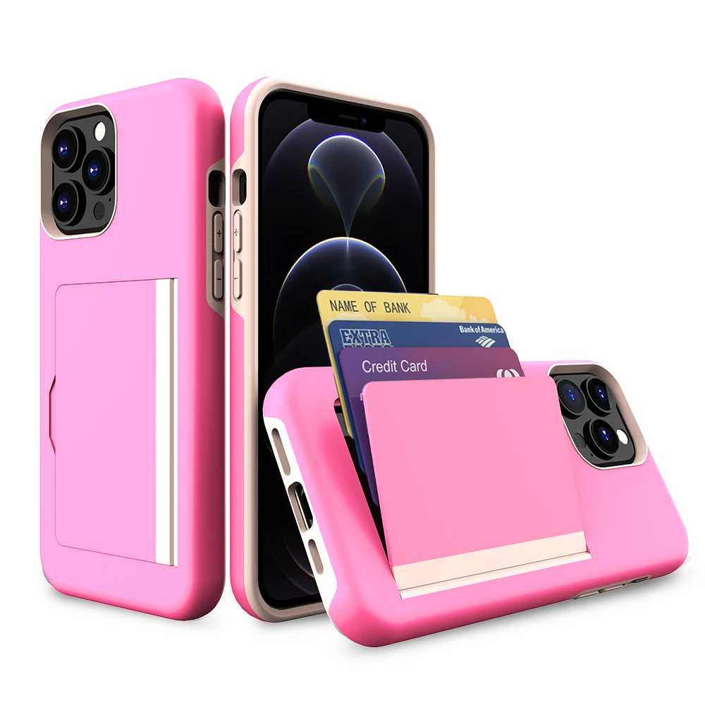 Credit Card Protective Wallets Case For iPhone 18 Pro 15 14 13 12 17 Pro Max for iPhone 16 Pro Max XR XS SE 2020 Cover