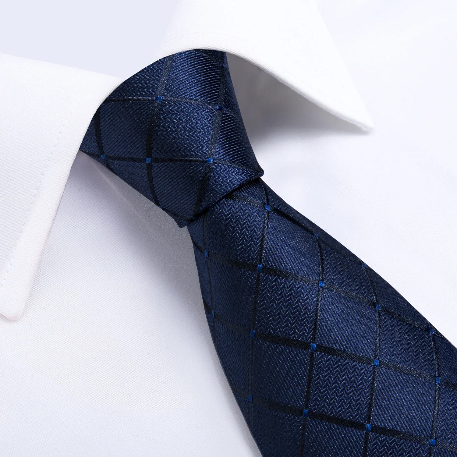 Blue Red Black Plaid Fashion Brand Men's Ties Set Luxury Wedding Neck Tie Pocket Square Cufflinks Gift For Men Dropshipping