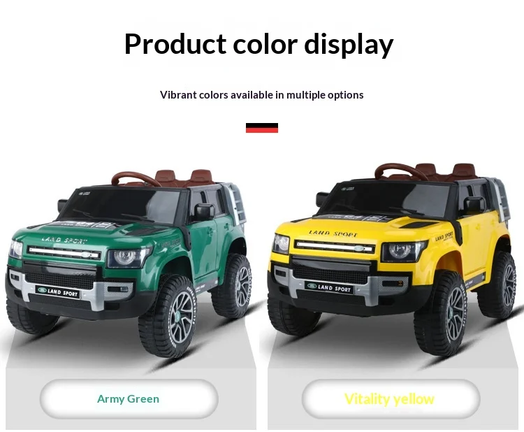 Children's Electric Vehicle Off-road Vehicle with Enlarged Double Seats, Toddler Rocking Bike That Can Seat People, Four-wheel T