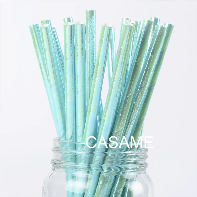 Lovely lridescent Straws carnaval Party Wedding Decoration Kids Birthday Baby Shower Christmas Frozen Supplies party