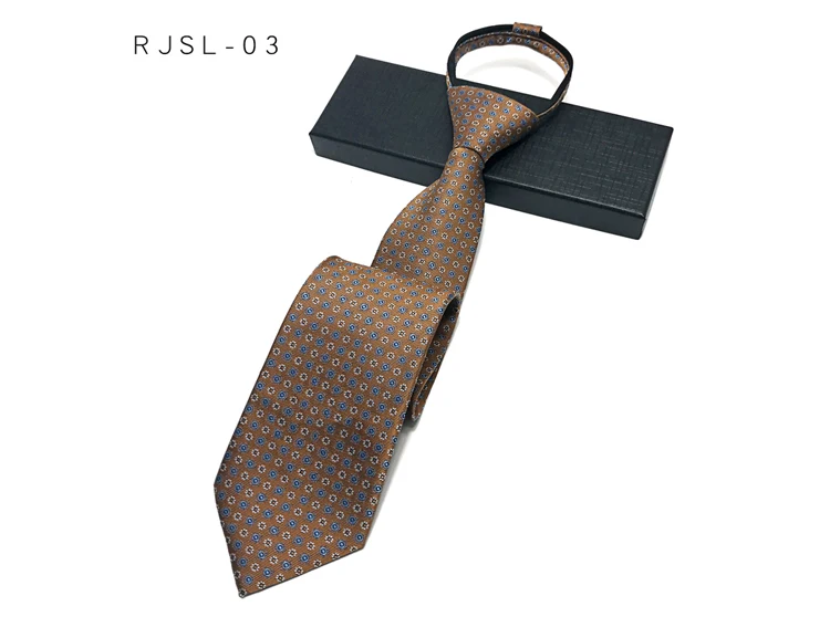 VEEKTIE Brand 8CM Zipper Ties for Men Floral ONEKEY Paisley Formal Retro Vintage Brown Mailard Corbatas Original Gifts Designer