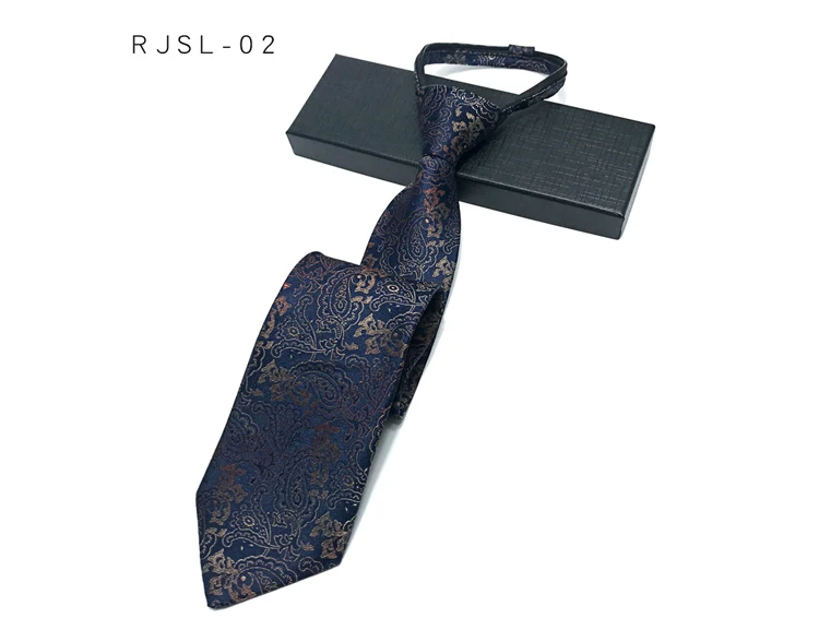 VEEKTIE Brand 8CM Zipper Ties for Men Floral ONEKEY Paisley Formal Retro Vintage Brown Mailard Corbatas Original Gifts Designer