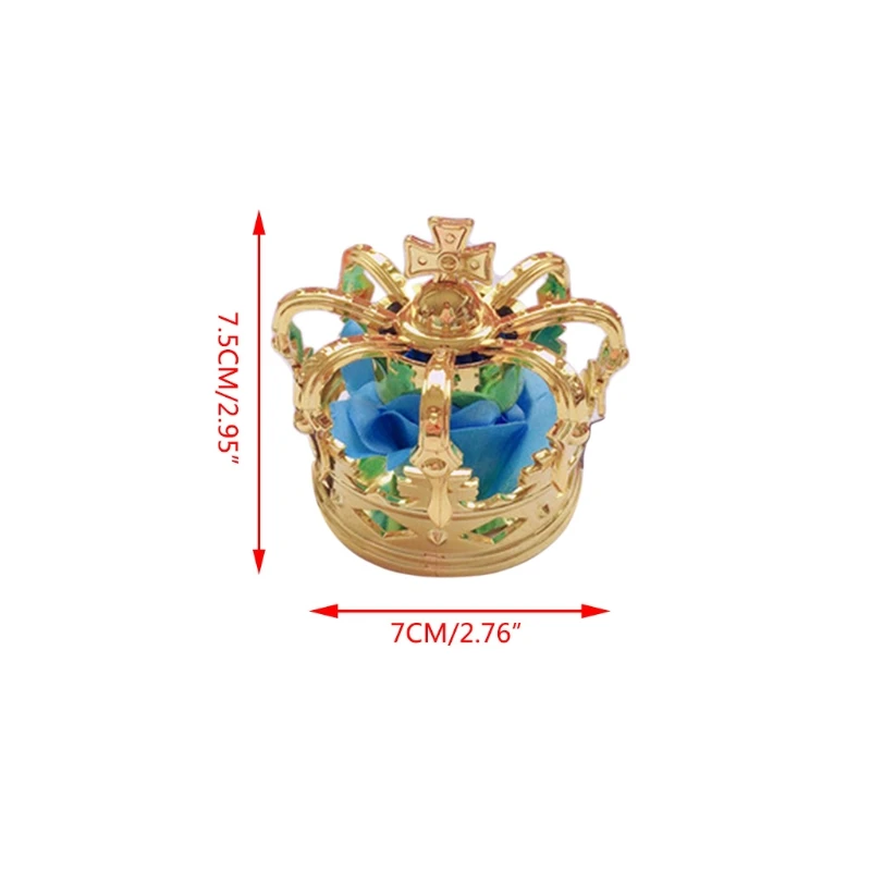 Princess 3D Tiara Crown Luxuries Artificial Rose Flower Cosplay Headdress Hair Accessories with Clips Ribbon Dropshipping
