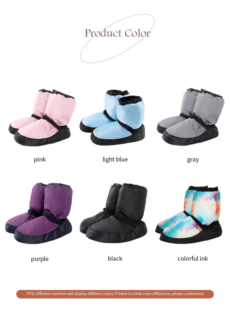 Women Ballet Shoes Warm Up Booties National Dancing Shoes Winter Dance Boots Warm Antiskid Ballerina Boots Training Shoes