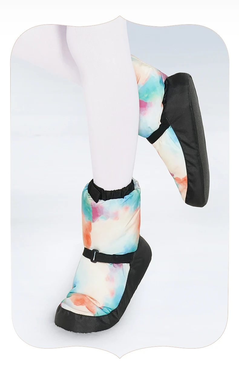 Women Ballet Shoes Warm Up Booties National Dancing Shoes Winter Dance Boots Warm Antiskid Ballerina Boots Training Shoes