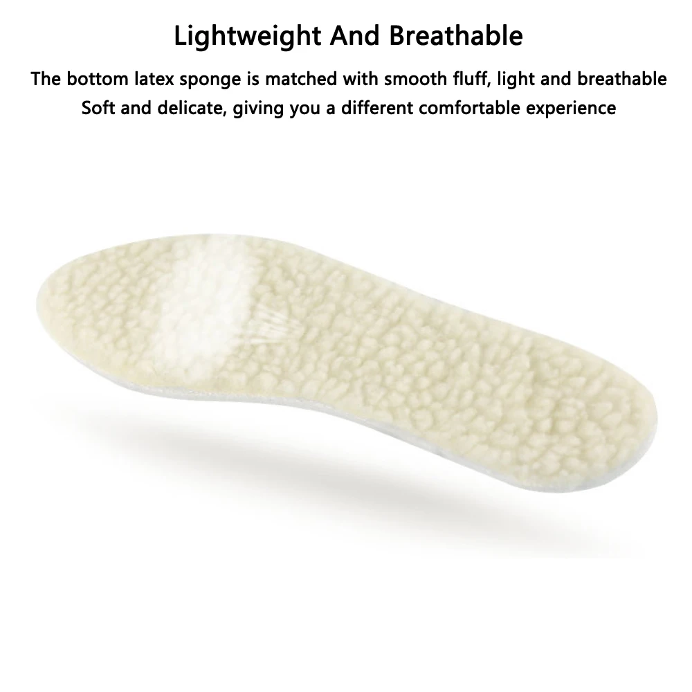 Wool Warm Heated Insoles for Kids And Adult Winter Shoes Thermal Thickened Artificial Cashmere Shoes Inserts Snow Boots Warm Pad