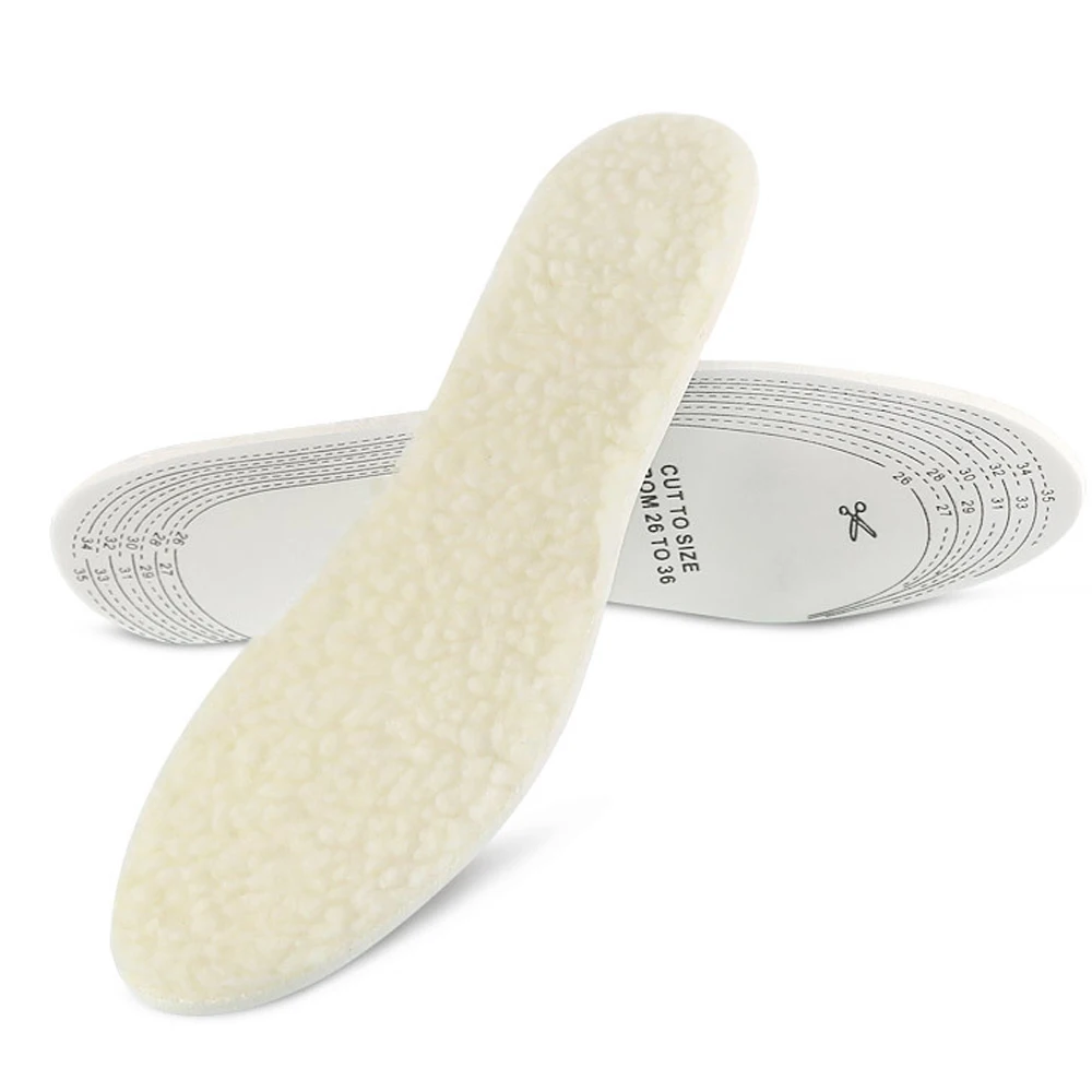 Wool Warm Heated Insoles for Kids And Adult Winter Shoes Thermal Thickened Artificial Cashmere Shoes Inserts Snow Boots Warm Pad