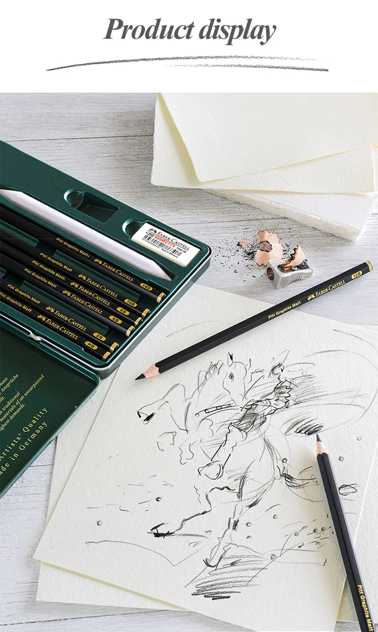 Faber-Castell Matte Sketch Pencil Art Graphite Pencils For Painting Writing Shading Sketch Black Lead Design Pencils Supplies