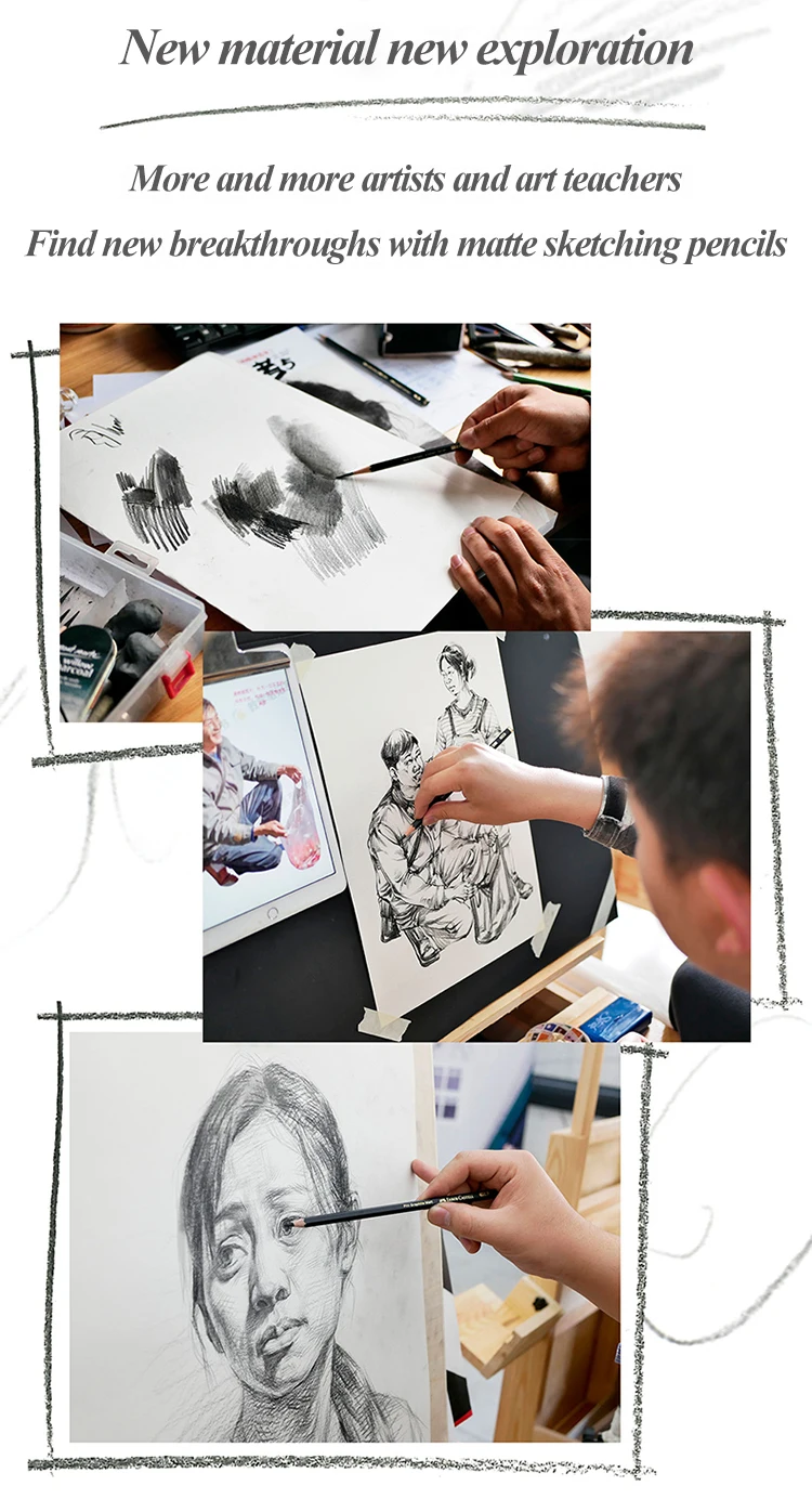 Faber-Castell Matte Sketch Pencil Art Graphite Pencils For Painting Writing Shading Sketch Black Lead Design Pencils Supplies