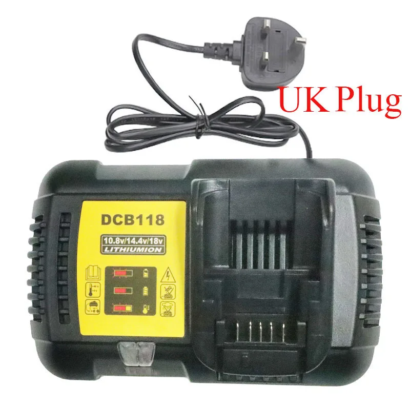 DCB118 Li-ion Battery Charger Charging 4.5A For DeWalt 10.8V 12V 14.4V 18V 20V 60V DCB101 DCB200 DCB140 DCB105 DCB112 DCB115
