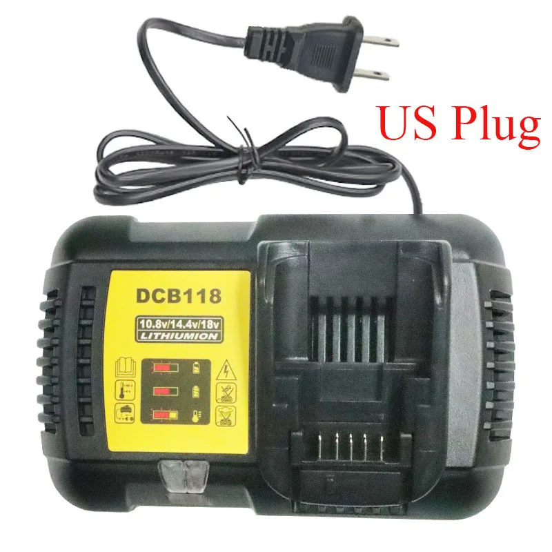 DCB118 Li-ion Battery Charger Charging 4.5A For DeWalt 10.8V 12V 14.4V 18V 20V 60V DCB101 DCB200 DCB140 DCB105 DCB112 DCB115