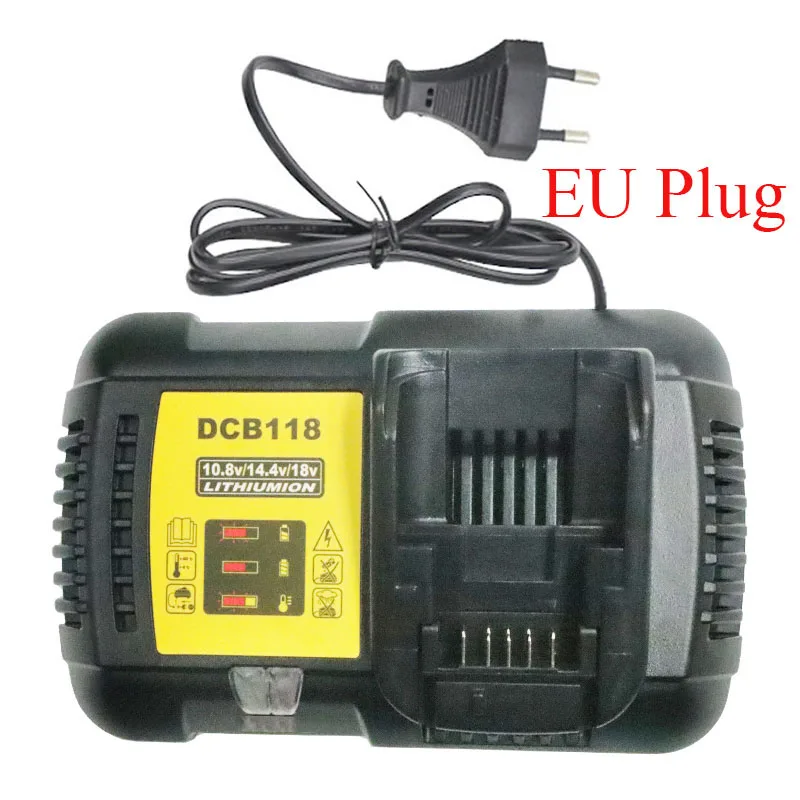 DCB118 Li-ion Battery Charger Charging 4.5A For DeWalt 10.8V 12V 14.4V 18V 20V 60V DCB101 DCB200 DCB140 DCB105 DCB112 DCB115