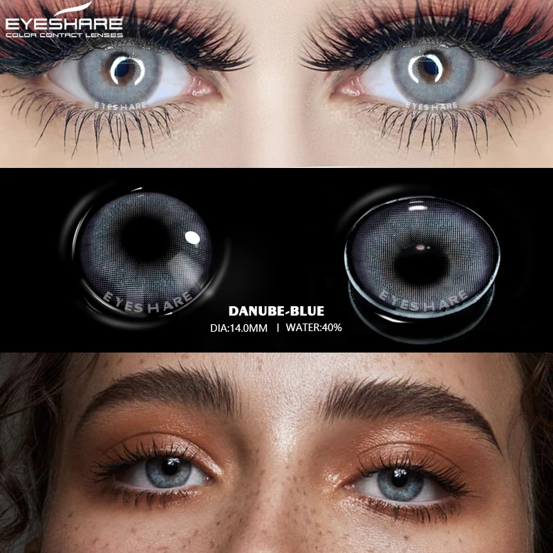 EYESHARE Color Contact Lenses for Eyes Beauty Eye Colored Lenses Black Chocolate Color Lenses Natural Contact Lens Beauty Makeup