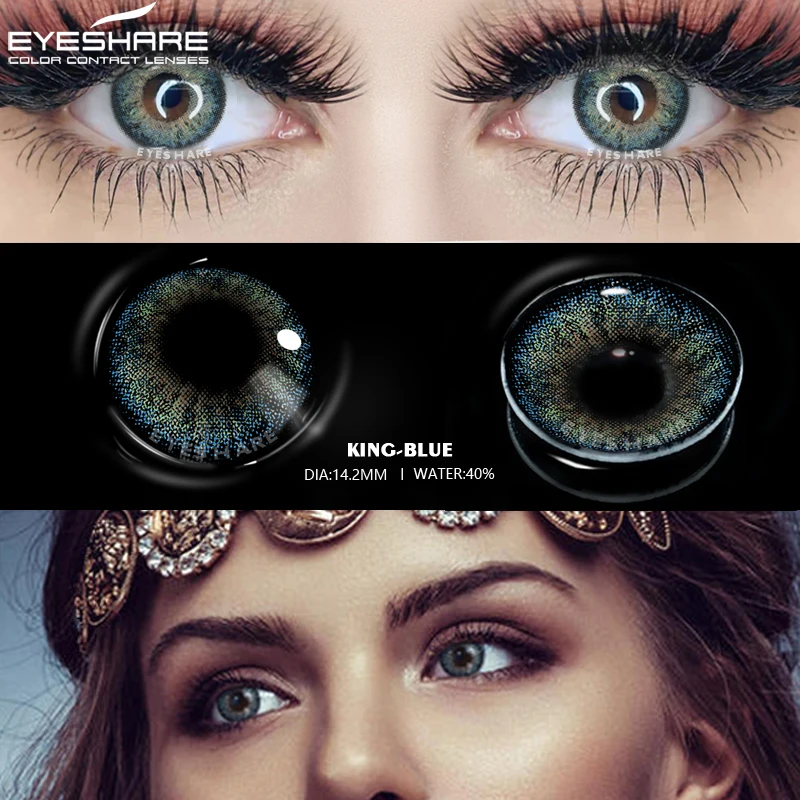 EYESHARE Color Contact Lenses for Eyes Beauty Eye Colored Lenses Black Chocolate Color Lenses Natural Contact Lens Beauty Makeup