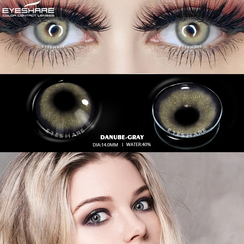 EYESHARE Color Contact Lenses for Eyes Beauty Eye Colored Lenses Black Chocolate Color Lenses Natural Contact Lens Beauty Makeup
