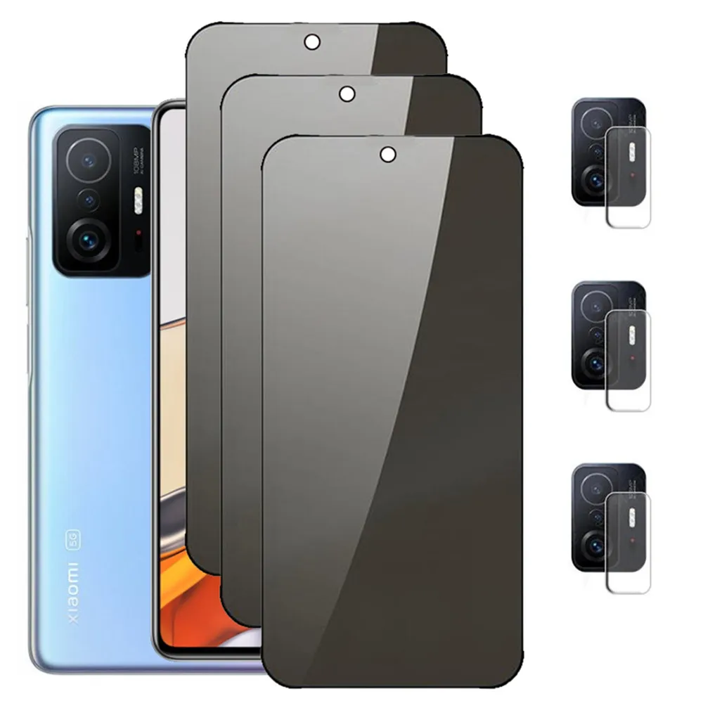 Privacy Glass For Xiaomi 14T 13T 11T 12T Pro Anti-Spy Tempered Glass Mi 11 Lite 5g NE Screen Protector Xiomi 11 T Film Smartphone Mi 11Lite 11i Mi11T Prevent Peeping Protective Glasses Mi 11T Pro 9H Glare Glass