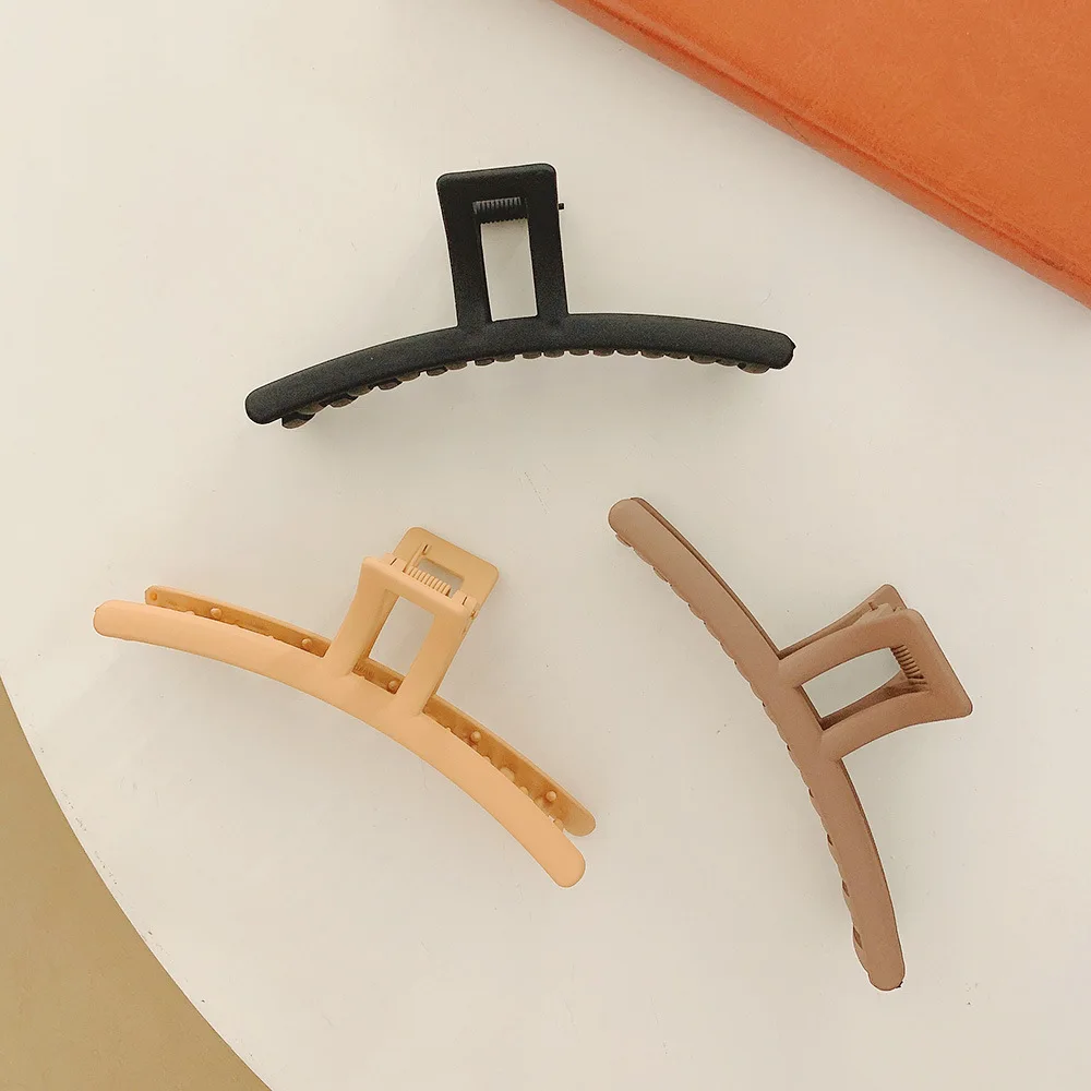 New Fashion Large Frosted Temperament Hairpin Hair Claw Barrettes for Women Girl Hair Accessories Headwear Wholesale