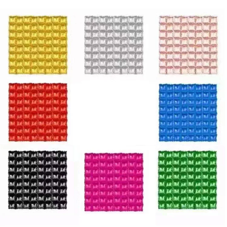 4Pcs Sequin Foil Balloons for Party Decorations Gold Silver Rose Gold Double Row Square Backdrop Balloons for Birthday Decor