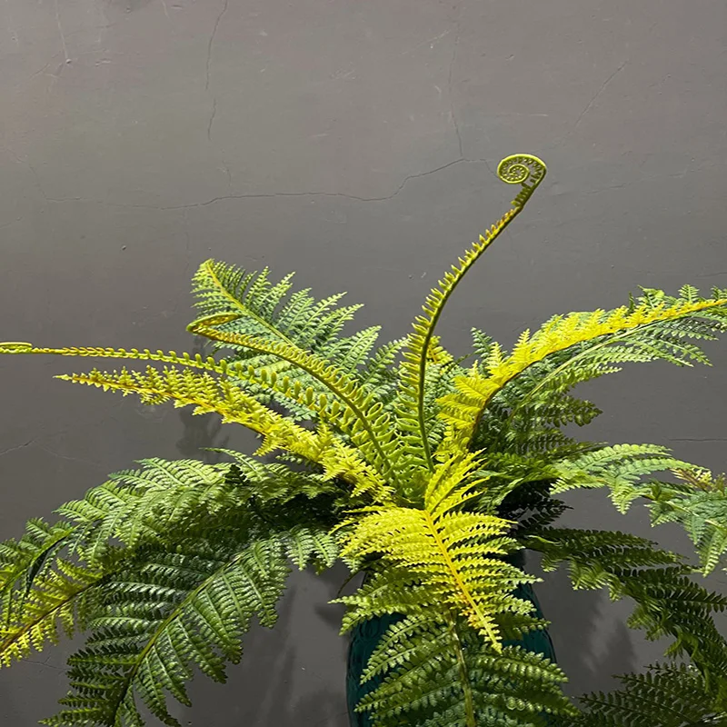Artificial Shrubs Fake Boston Fern Plants Natural Fern Bushes UV Resistant Greenery Bunches Faux Plants Shrubs for Outdoor Decor