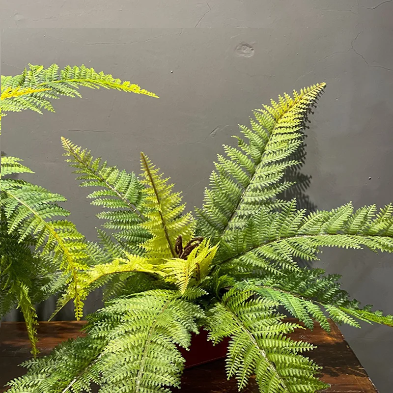 Artificial Shrubs Fake Boston Fern Plants Natural Fern Bushes UV Resistant Greenery Bunches Faux Plants Shrubs for Outdoor Decor