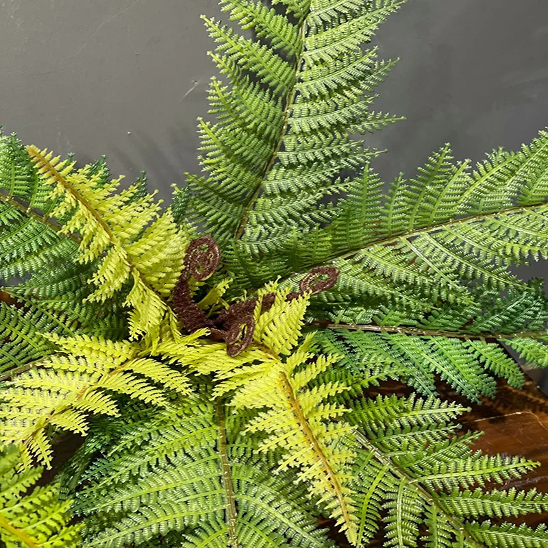 Artificial Shrubs Fake Boston Fern Plants Natural Fern Bushes UV Resistant Greenery Bunches Faux Plants Shrubs for Outdoor Decor