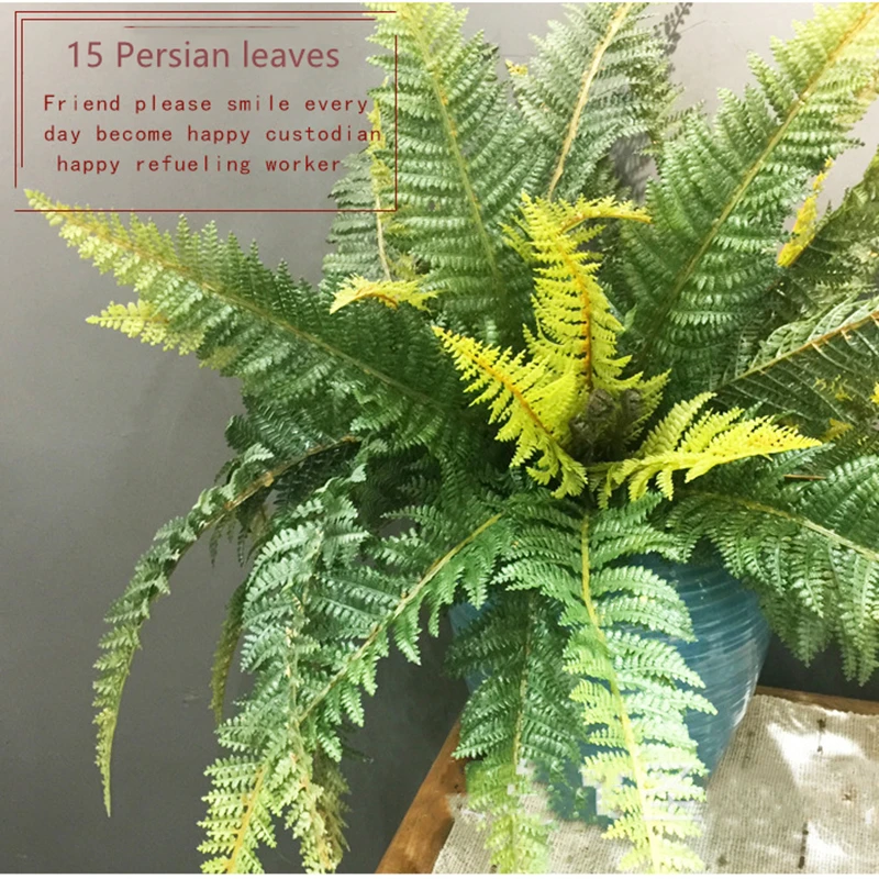 Artificial Shrubs Fake Boston Fern Plants Natural Fern Bushes UV Resistant Greenery Bunches Faux Plants Shrubs for Outdoor Decor