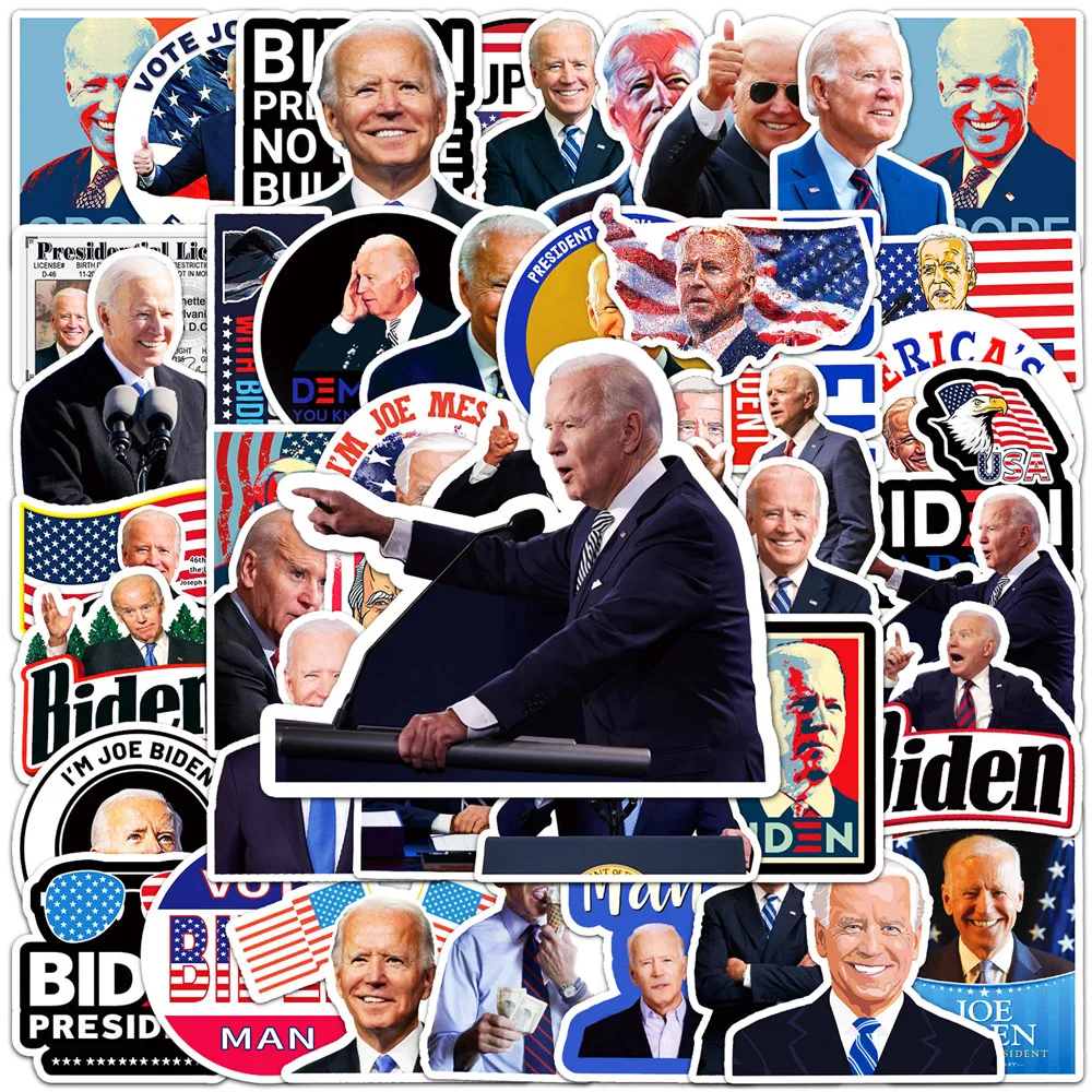 10/30/50pcs Cartoon Funny Joe Biden Harris Stickers for Laptop Guitar Luggage Skateboard Kids Sticker Decals DIY Graffiti Toy