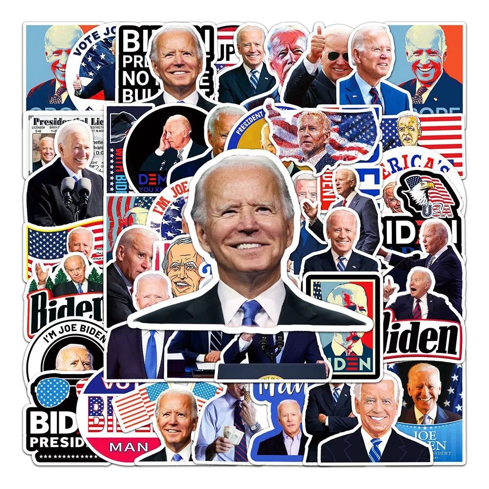 10/30/50pcs Cartoon Funny Joe Biden Harris Stickers for Laptop Guitar Luggage Skateboard Kids Sticker Decals DIY Graffiti Toy