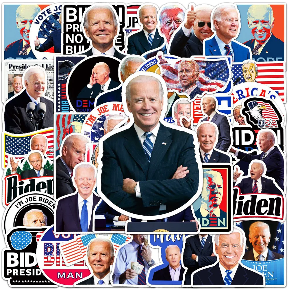10/30/50pcs Cartoon Funny Joe Biden Harris Stickers for Laptop Guitar Luggage Skateboard Kids Sticker Decals DIY Graffiti Toy