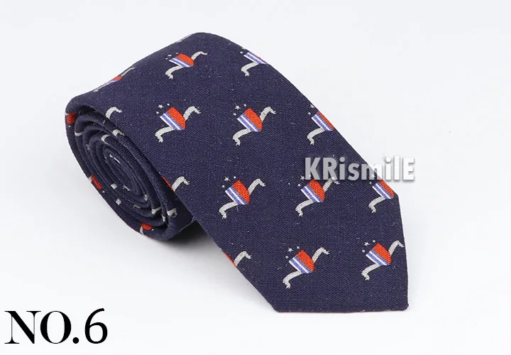 New Mens Tie Cotton Handmade Sports Bird Badge Pattern Neck Tie Novelty Casual Thick Skinny Male Cravat Daily Wear Accessory