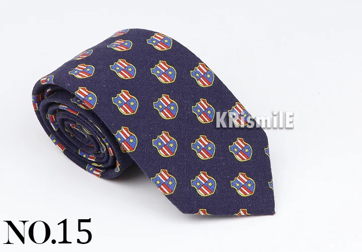 New Mens Tie Cotton Handmade Sports Bird Badge Pattern Neck Tie Novelty Casual Thick Skinny Male Cravat Daily Wear Accessory