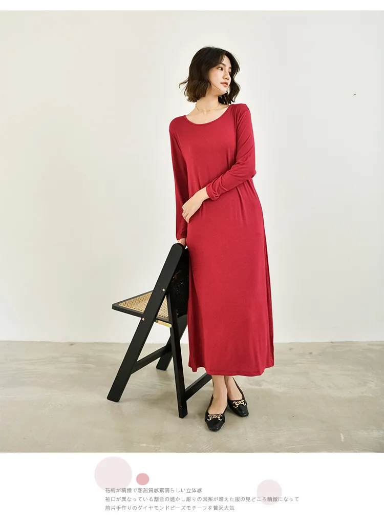 Temperament New Winter Cotton Sleepwear Night Dress Woman Spring Autumn Long Sleeve Women's Nightgowns Outside Wear Sleep Shirt