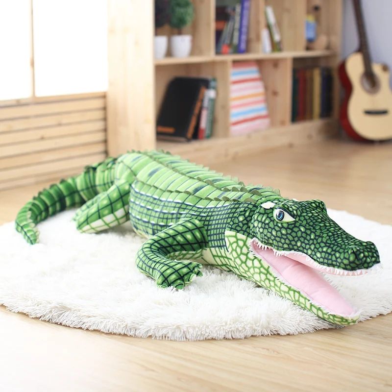 105-195cm Giant Stuffed Animal Real Life Alligator Plush Toy Simulation Crocodile Dolls Kawaii Pillow for Boys Xmas Gifts