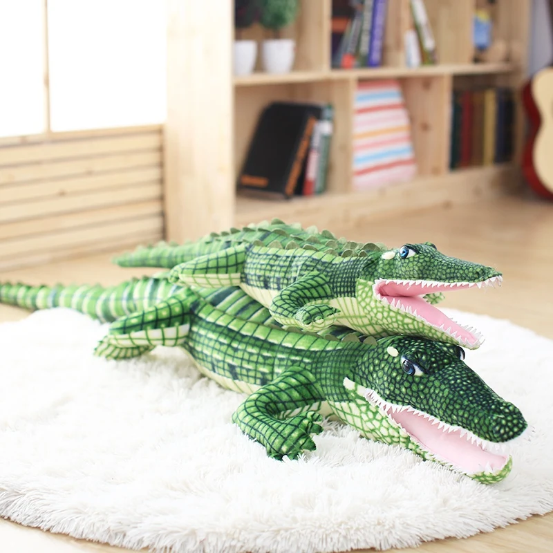 105-195cm Giant Stuffed Animal Real Life Alligator Plush Toy Simulation Crocodile Dolls Kawaii Pillow for Boys Xmas Gifts