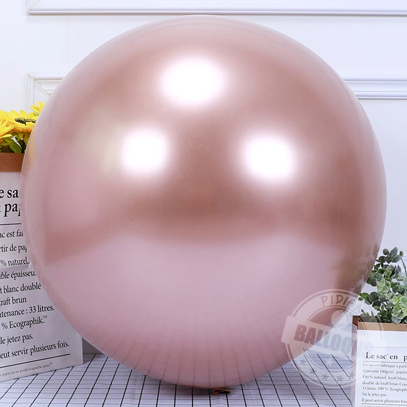 25pcs 5/10/12inch Metallic Balloons Birthday Party Decoration Wedding Background Layout Gold Silver Blue Pink Chrome Balloon