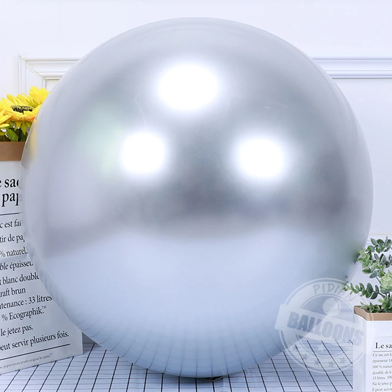 25pcs 5/10/12inch Metallic Balloons Birthday Party Decoration Wedding Background Layout Gold Silver Blue Pink Chrome Balloon