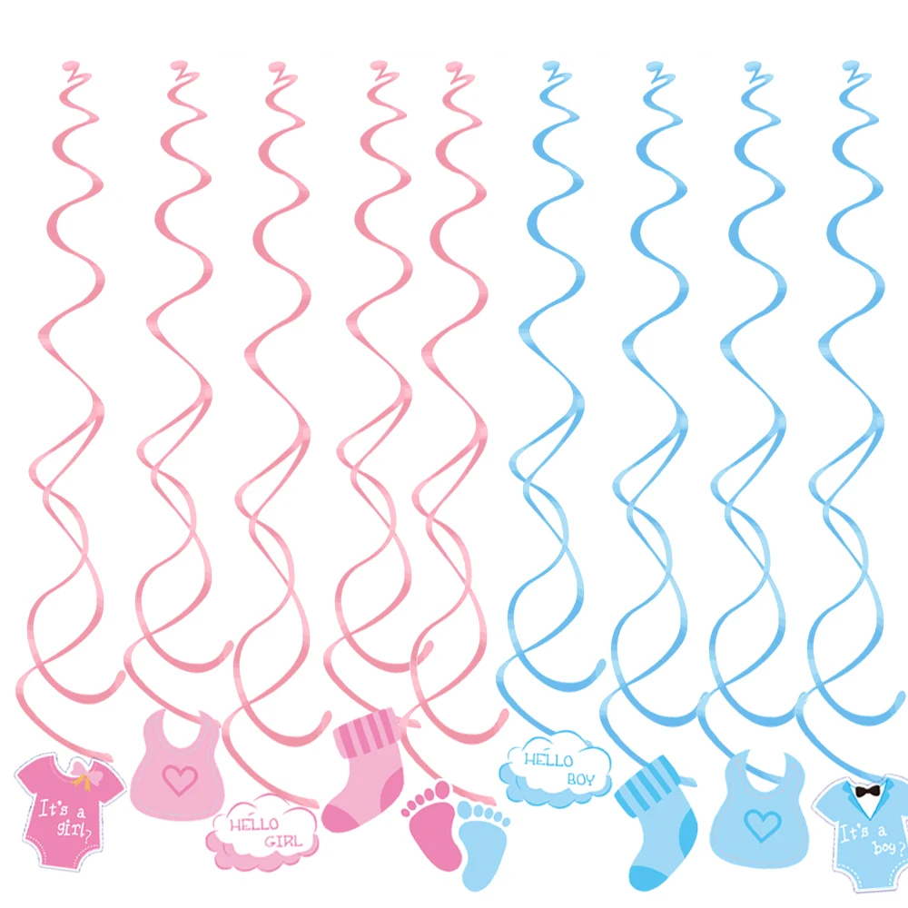 Pink Blue Boy Or Girl Gender Reveal Baby Shower Party Disposable Tableware Set Paper Plates Cups Banner Balloon Decoration